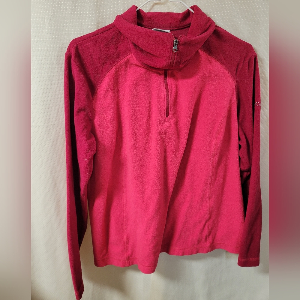 Columbia Women's Pink Half-Zip Fleece Jacket